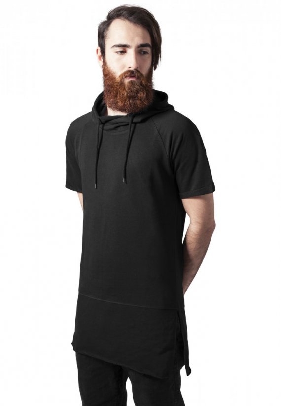 T-shirt Urban Classics Shortsleeve Long Raglan Hoody - black