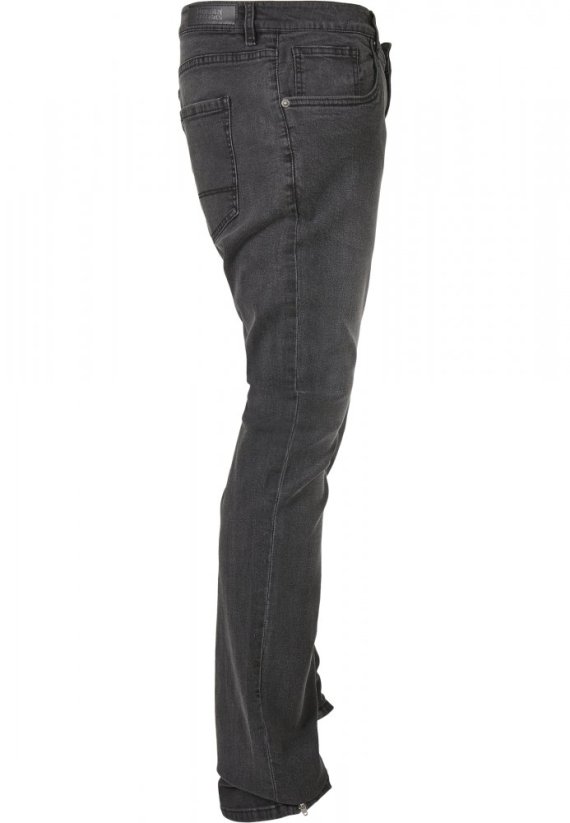 Jeansy Urban Classic Slim Fit Zip Jeans - real black washed