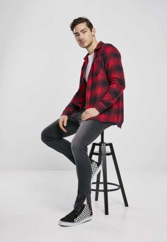 Jeansy Urban Classic Slim Fit Zip Jeans - real black washed