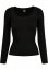 Ladies Wide Neckline Sweater - black