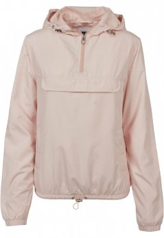 Světle růžová dámská jarní/podzimní bunda Urban Classics Ladies Basic Pullover