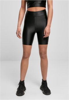 Dámske cyklistické šortky s lesklým metalickým vzhľadom