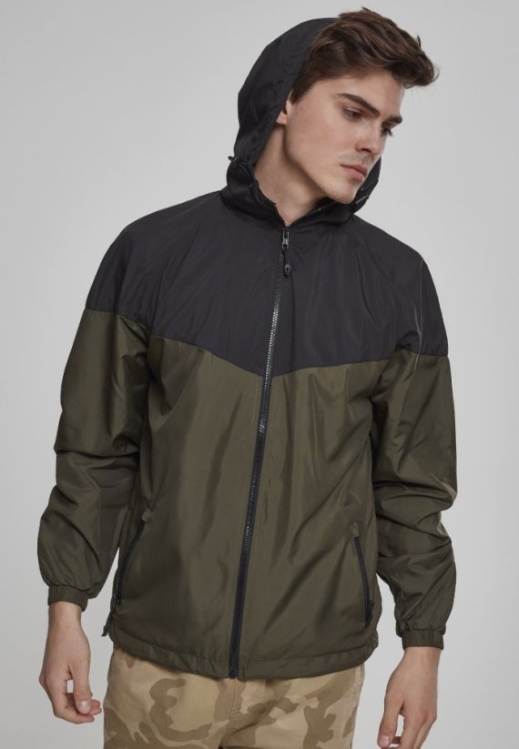 2-Tone Tech Windrunner - blk/darkolive
