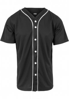 Pánske tričko Urban Classics Baseball Mesh Jersey - čierne