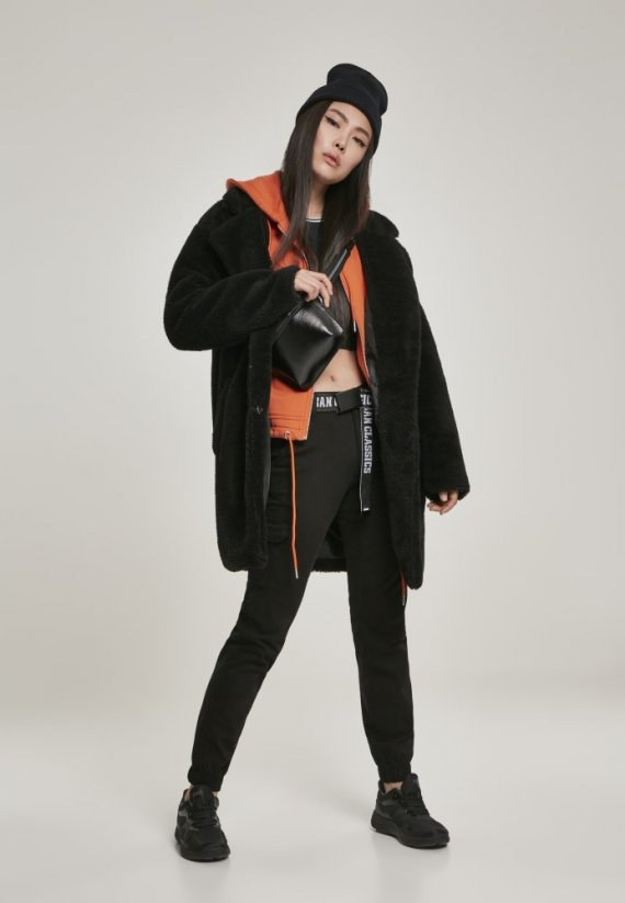 Płaszcz damski Urban Classics Ladies Oversized Sherpa Coat - czarny