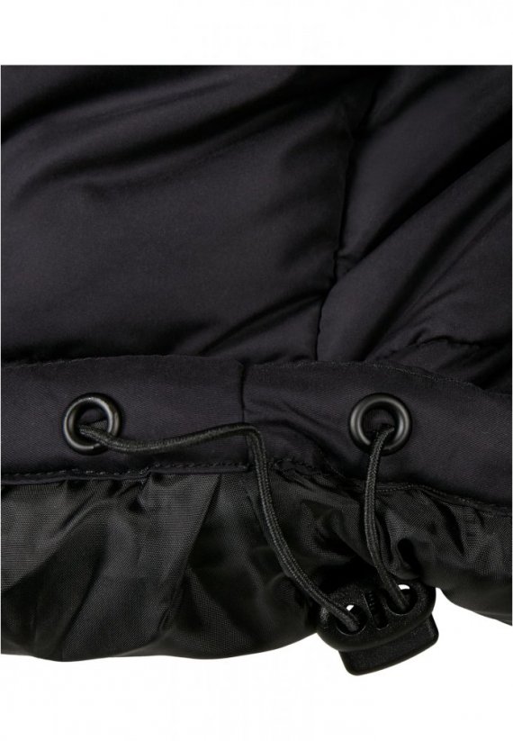 Černá pánská zimní bunda Urban Classics Hooded Cropped Pull Over