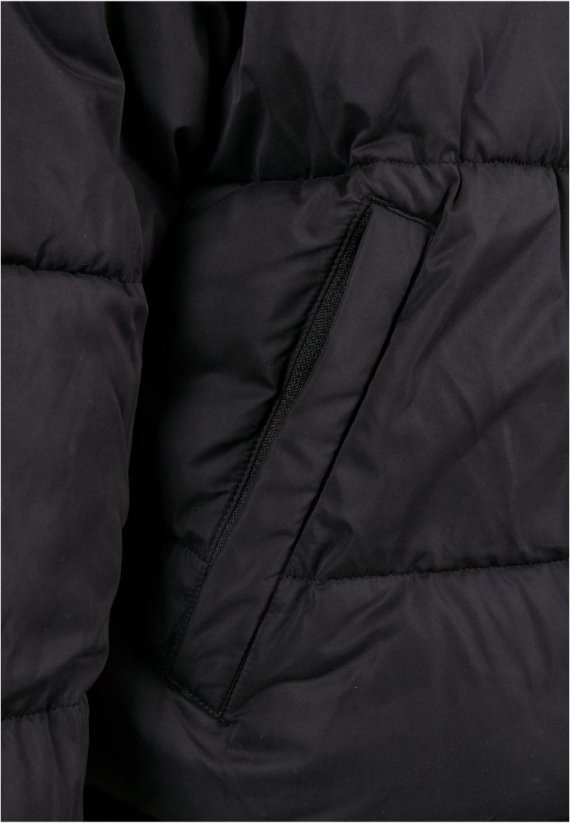 Pánská zimní bunda Urban Classics Hooded Cropped Pull Over - černá