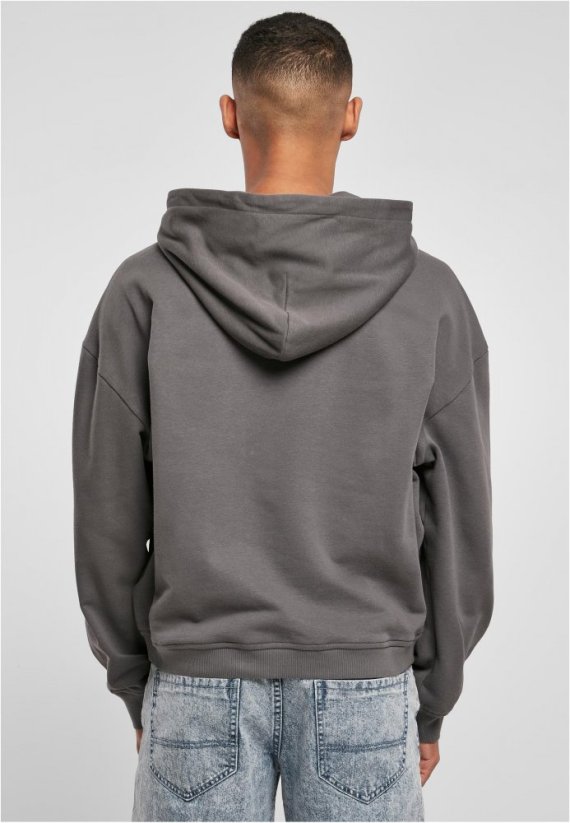 Šedá pánská mikina Urban Classics Boxy Zip