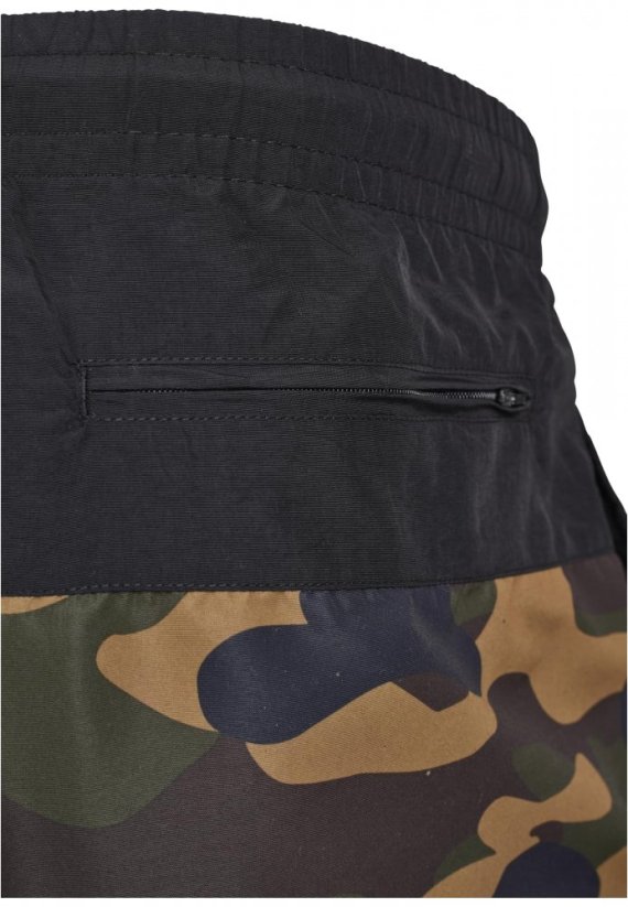 Pánské koupací kraťasy Urban Classics Block Swim Shorts - blk/woodcamo