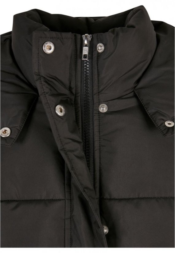 Ladies Waisted Puffer Jacket - black