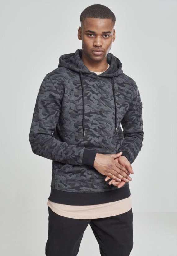 Mikina Urban Classics Sweat Camo Bomber Hoody - dark camouflage