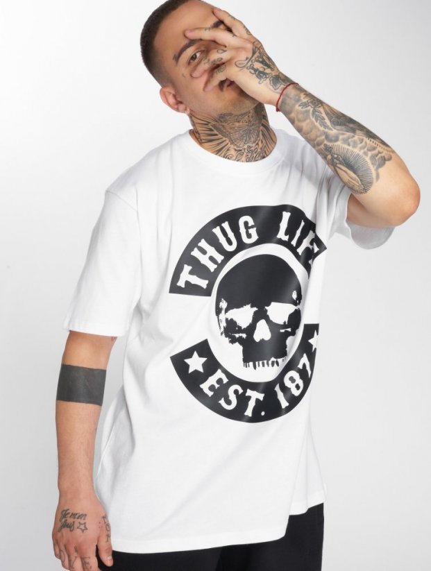Thug Life / T-Shirt B.Skull in white