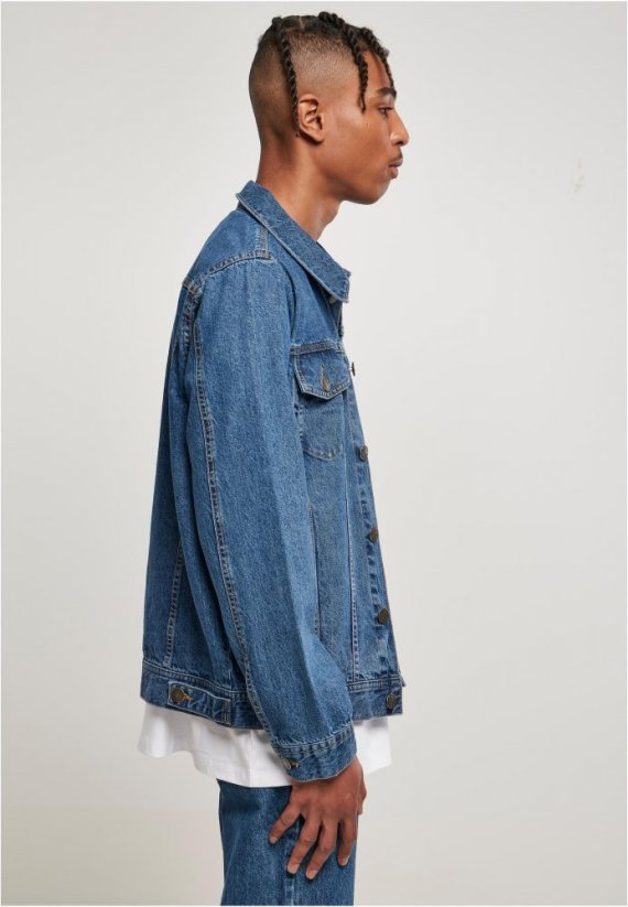 Pánska denim bunda Organic Basic - modrá