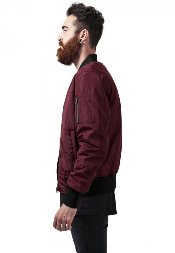 Vínová pánská bomber bunda Urban Classics 2-Tone