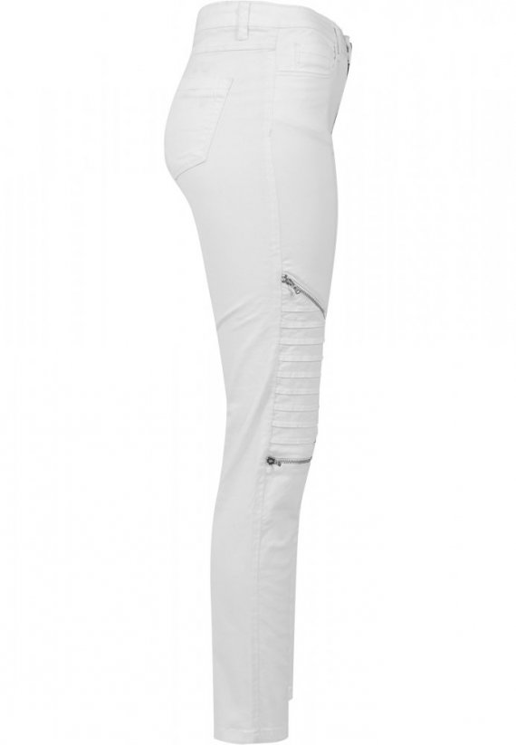 Ladies Stretch Biker Pants - white