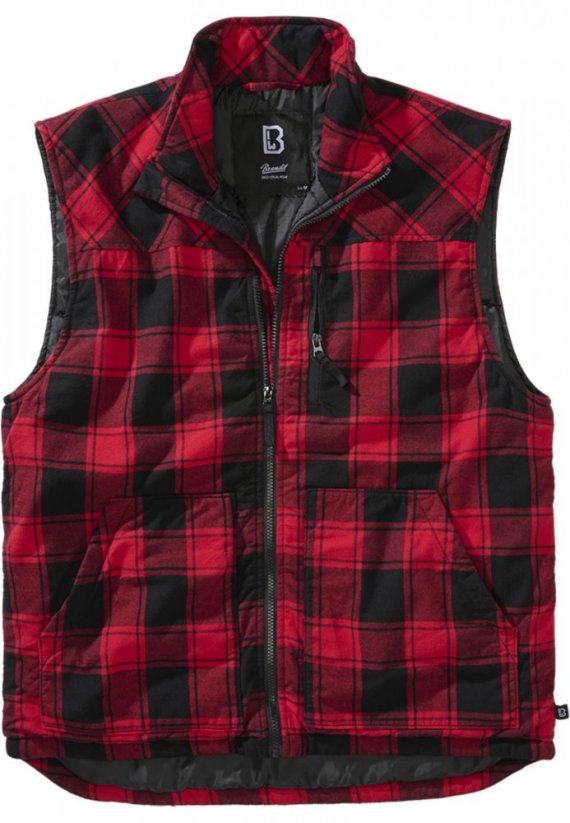 Pánská vesta Brandit Lumber Vest - černá, červená