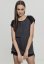 Tričko Urban Classics Ladies Contrast Raglan Tee - charcoal/black