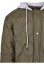 Bunda Urban Classics Quilted Hooded Jacket - darkolive