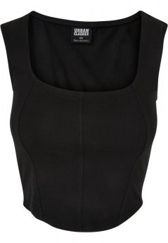 Ladies Short Corsage Top - black