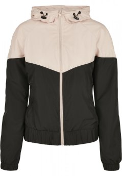 Dámska jarná/jesenná bunda Urban Classics Ladies Arrow Windbreaker - ružová, čierna