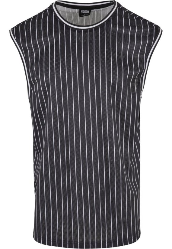 Striped Mesh Tanktop white/black XXL - black/white
