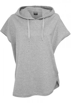 Ladies Sleeveless Terry Hoody - grey