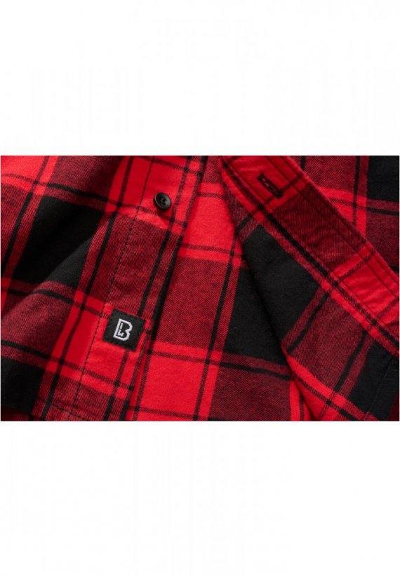 Červeno/černá pánská košile Brandit Checkshirt Halfsleeve
