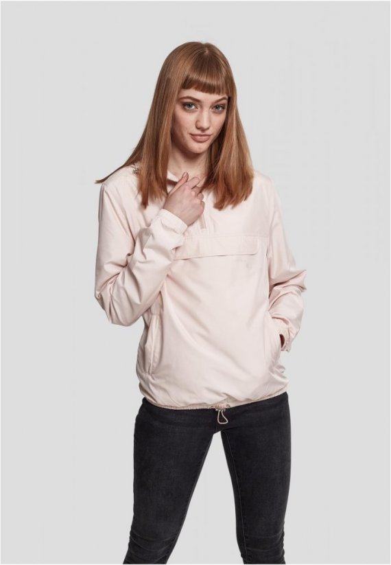 Dámska jarná/jesenná bunda Urban Classics Ladies Basic Pullover - svetlo ružová