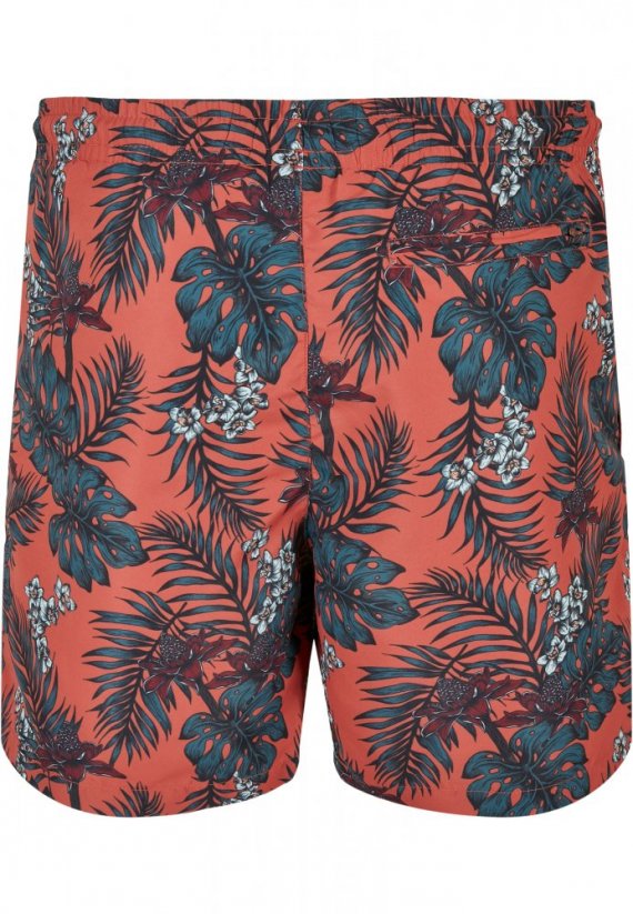 Męskie szorty kąpielowe Urban Classics Pattern Swim Shorts - dark tropical aop