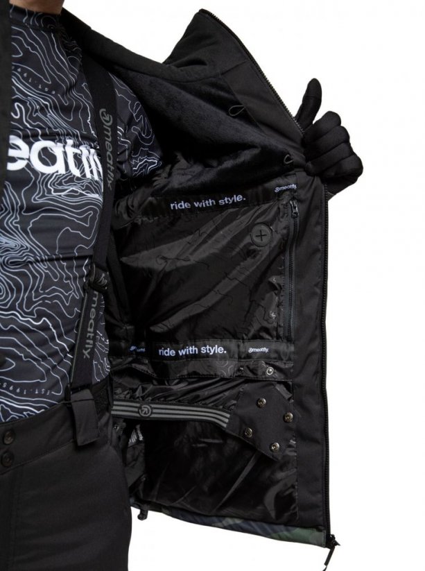 Pánská snowboardová bunda Meatfly Bang Premium - maskáčová
