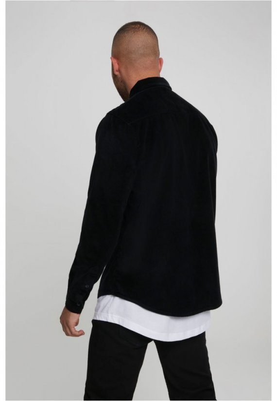 Čierna pánska košeľa Urban Classics Corduroy Shirt