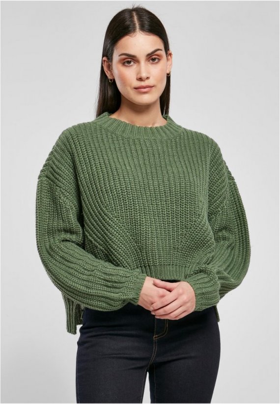 Ladies Wide Oversize Sweater - salvia