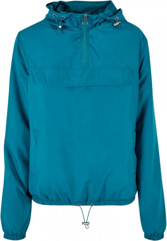 Modrozelená dámská jarní/podzimní bunda Urban Classics Ladies Basic Pullover