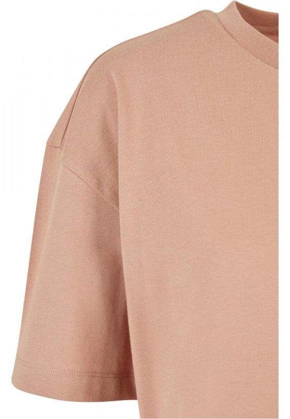 Dámské šaty Urban Classics Organic Oversized Slit Tee Dress amber