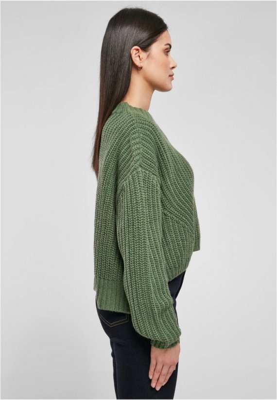 Ladies Wide Oversize Sweater - salvia