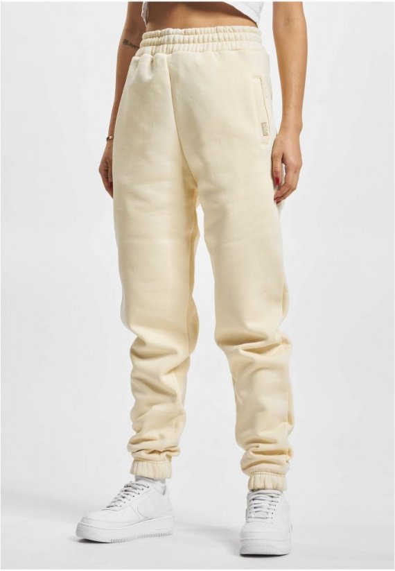 Damskie spodnie dresowe DEF Sweatpants - jasny beż
