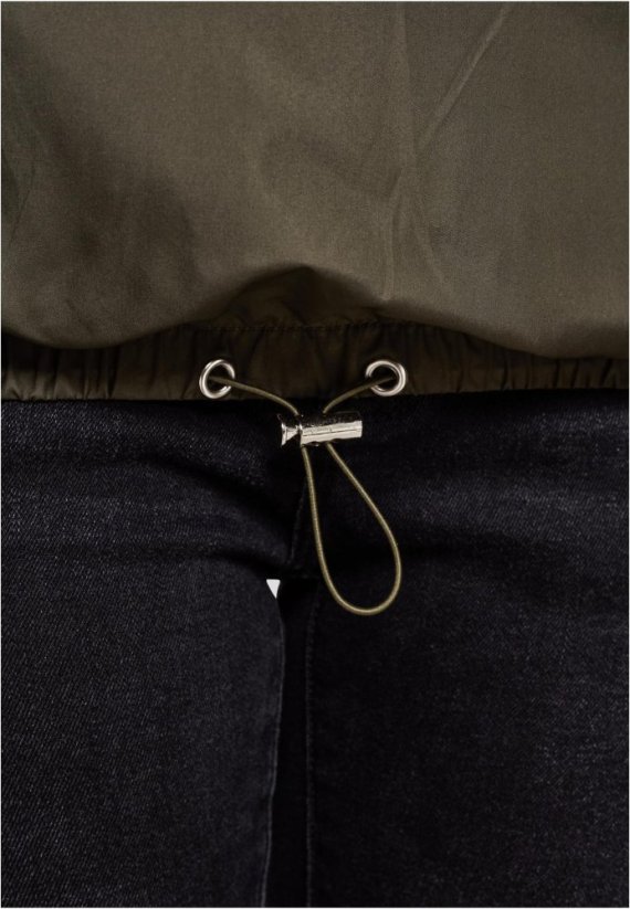 Ladies Basic Pull Over Jacket - dark olive