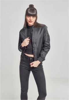 Ladies Basic Bomber Jacket - black