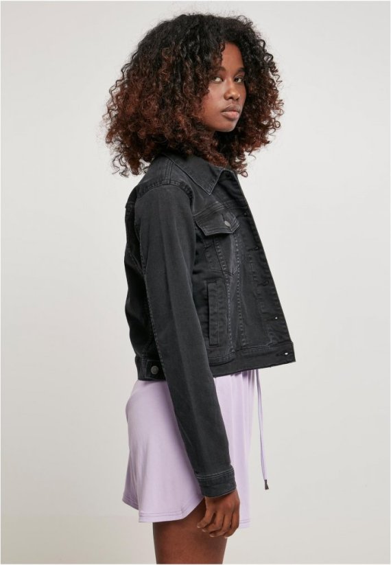 Dámská džínová bunda Urban Classics Ladies Organic Denim Jacket - černá