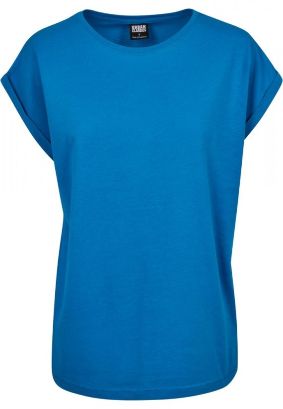 Ladies Extended Shoulder Tee - hawaiianblue