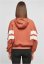 Ladies Crinkle Batwing Jacket - terracotta/whitesand