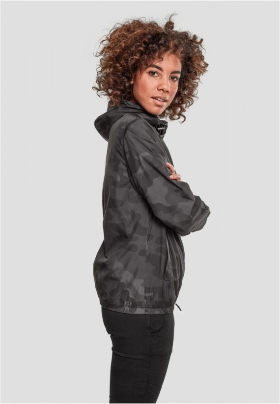 Ladies Camo Pull Over Jacket - darkcamo