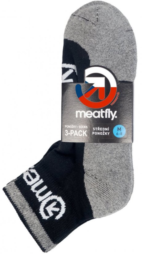 Ponožky Meatfly Middle 3pack grey