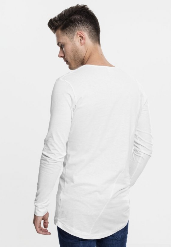 T-shirt Urban Classics Long Shaped Fashion L/S Tee - white