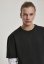Pánské tričko Urban Classics Oversized Shaped Double Layer LS - černé, bílé