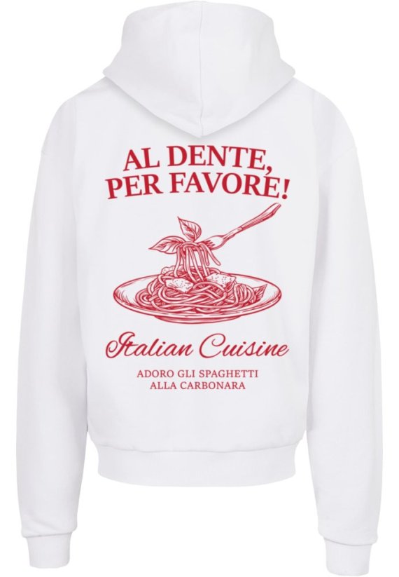 Al Dente Per Favore Oversized Hoody - white