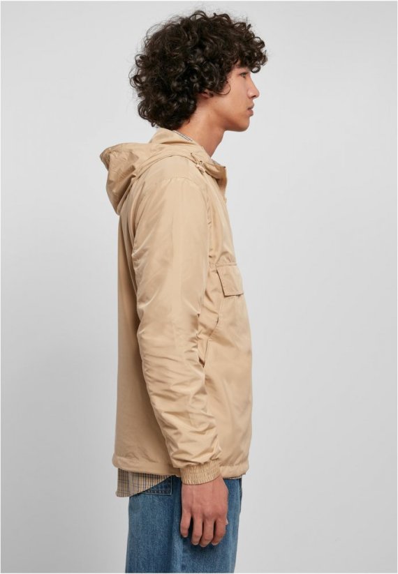 Světle hnědá pánská bunda Urban Classics Basic Pull Over Jacket