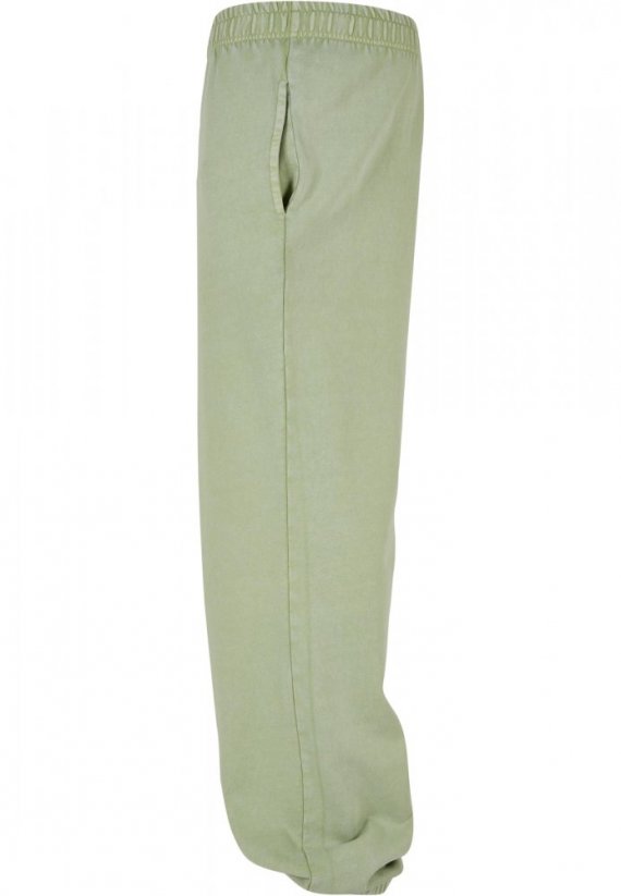 Męskie spodnie dresowe Urban Classics Wash Sweatpants - jasnozielone
