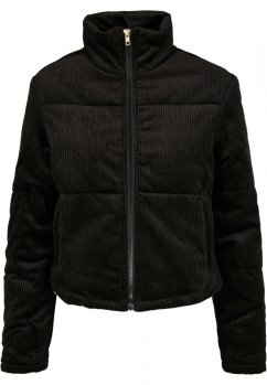 Dámská bunda Urban Classics Corduroy Puffer - černá