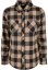 Ladies Turnup Checked Flanell Shirt - black/softtaupe
